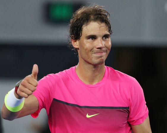 Will it be thumbs up for Rafael Nadal when the Australian Open ends? He makes his grand slam return after missing the U.S. Open with a wrist injury. Nadal is bidding for a 15th major. 