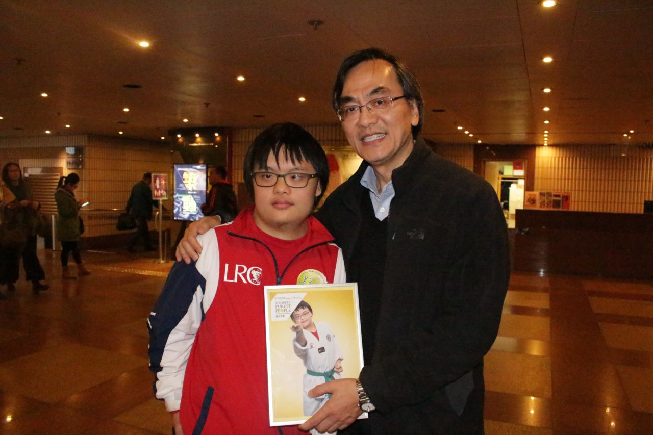 Calib Lee is 19 years-old and was one of the models featured in the exhibition. He has a green belt in Taekwondo and won a bronze medal at the Down Syndrome International Swimming Competition held in Mexico last year.