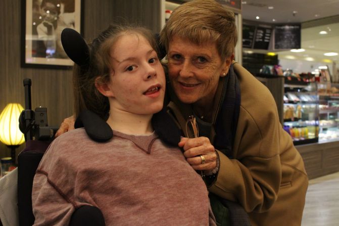 Kim Anderson has lived in Hong Kong for 27 years. Her daughter Catrin, now 15, was born with cerebral palsy following complications at birth. She can't move but she can see and hear. She often has to deal with insensitive behavior from people who assume she can't understand them.