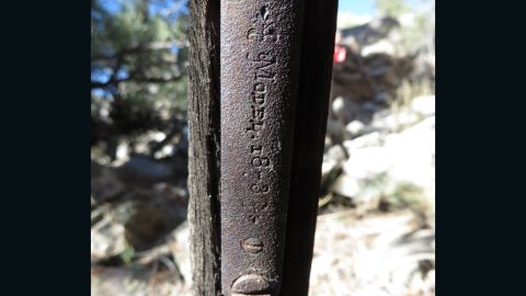 Not wind, not snow, not desert sun could obliterate the Winchester's engraving: Model 1873 is still on its tang.