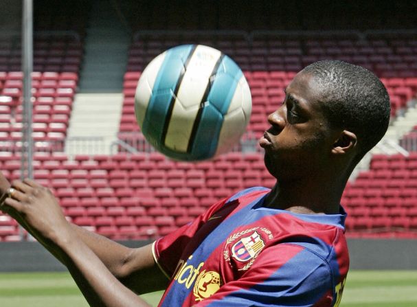 While at Monaco, Barcelona came calling and Toure signed for the Spanish giants in 2007 for a relatively paltry $10 million before making his club debut in the league season opener against Racing Santander.