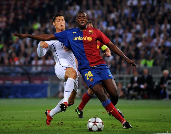 Injuries and suspensions meant Toure played  in central defense for the Champions League final that year against Manchester United. He did well to nullify the threat of Cristiano Ronaldo among others.