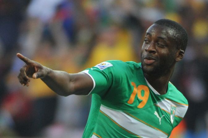 He made his World Cup debut for Ivory Coast in the 2010 tournament in South Africa and scored in the group game against North Korea. But he and his countrymen failed to qualify for the knockout stages from a group also containing Brazil and Portugal.