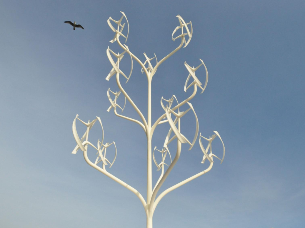 But the French design isn't the first to combine wind power with a tree structure. Described as an "urban windmill," the "Power Flower," by NL ARchitects, has been designed to minimize space requirements. Having turbines on a vertical axis allows for a much denser construction than with conventional wind turbines.