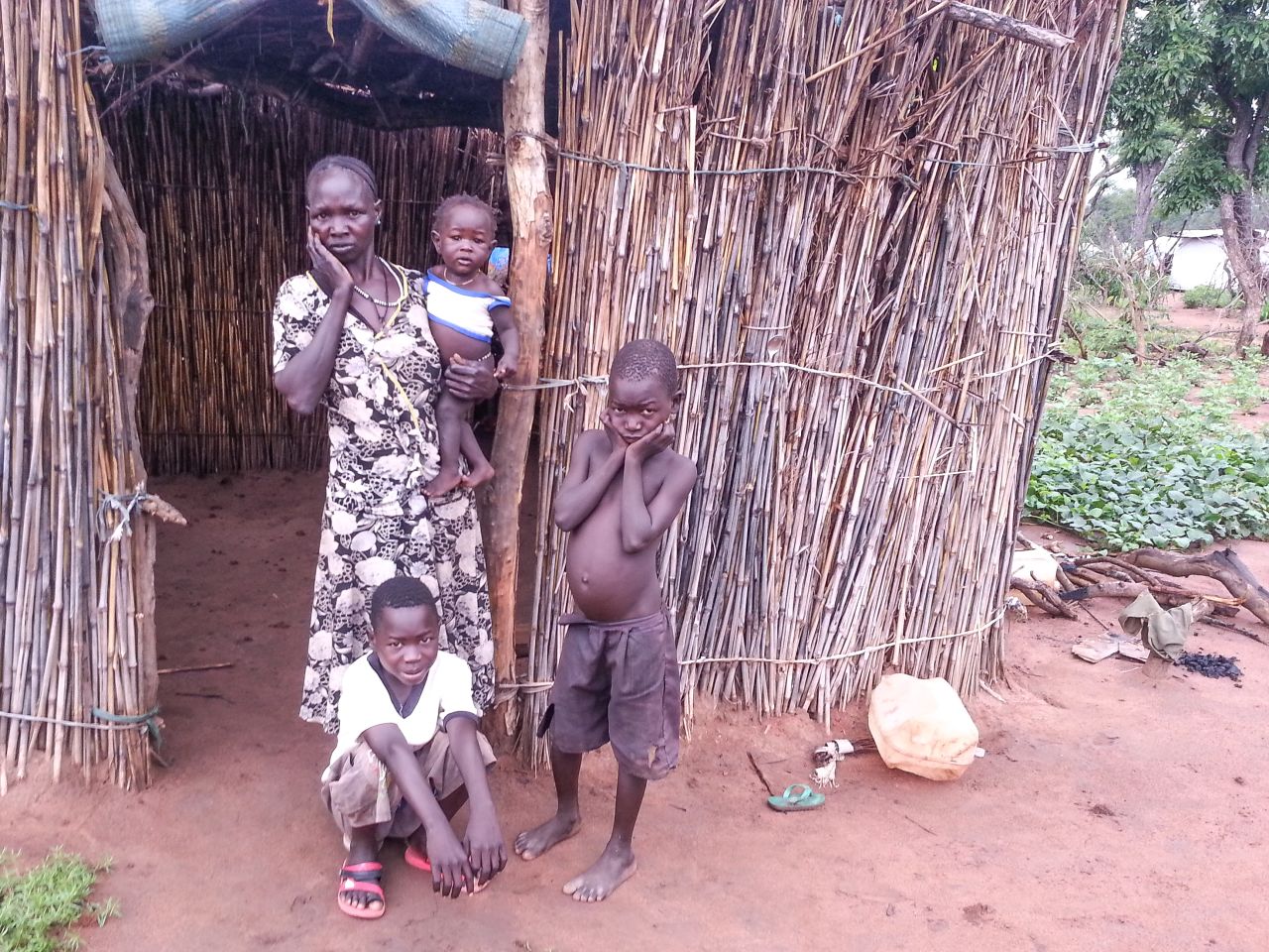 <br />"This refugee family in Ajuong Thok is worried. They are thinking about the people that they left behind in the Nuba Mountains. Life in Ajuong Thok is very difficult for single mothers. If she needs to go to collect firewood or water, who will look after her child?"