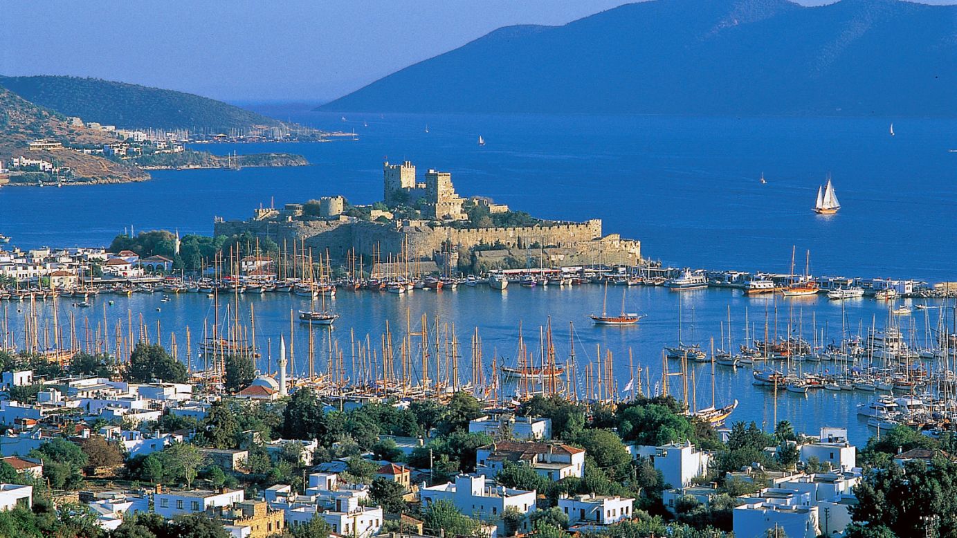 Bodrum is the departing port on a Turkey cruise through villages and islands with ruins, archeological sites and snorkeling.