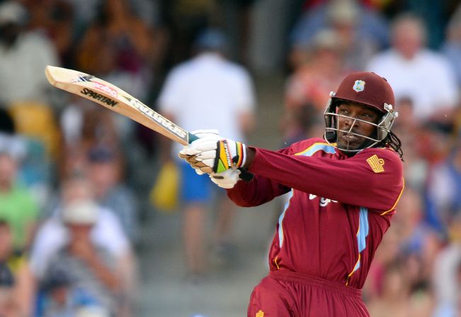 West Indies cricketer Chris Gayle is one of the best T20 players on the scene. He smashed records by scoring the fastest ever century in 2013, only needing 30 balls to hit three figures.