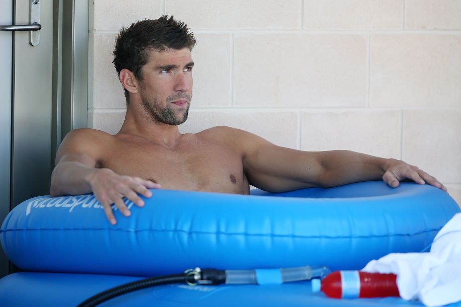 Don't fancy cryotherapy? The ice bucket challenge wouldn't make American swimmer Michael Phelps flinch. The 18-time Olympic gold medalist uses another popular cold remedy, ice baths, as part of his fitness regime. 