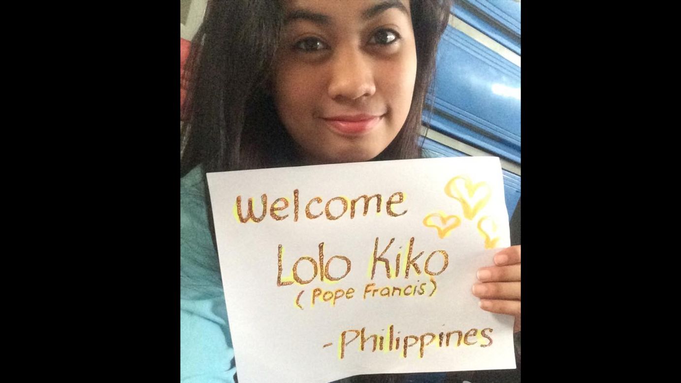 Alexia Mae, a college student, believes the Pope holds an important role in influencing young people in the Philippines. "Many Filipino citizens, especially the youth, don't make religion the center of their life and the basis of their decisions. That's why the Pope's visit is important: To empower religion here in the Philippines," says Mae.