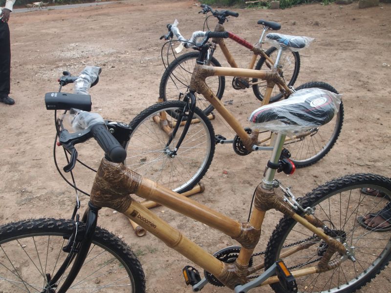 Bicycle made of online bamboo