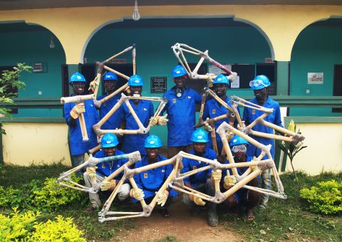 There are many challenges to manufacturing in rural Ghana well, including low capital, high production costs and unreliable electricity sources but despite these limitations Danso is determined for his bicycles to travel the country. 