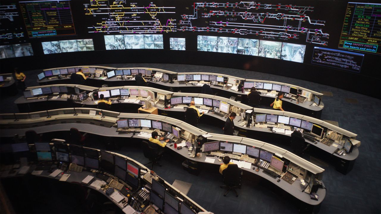 The Super Operations Control Center -- or Super OCC (pictured) -- and an A.I. system are behind Hong Kong MTR's almost perfect on-time record. The rail network earned $1.6 billion in revenue in 2014.