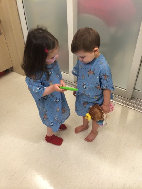 The duo were nearly inseparable during their hospital stay.