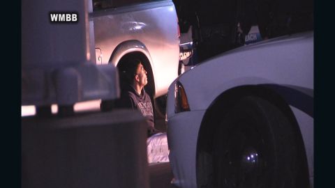Dalton Haynes talks with Panama City Beach Police during his arrest.