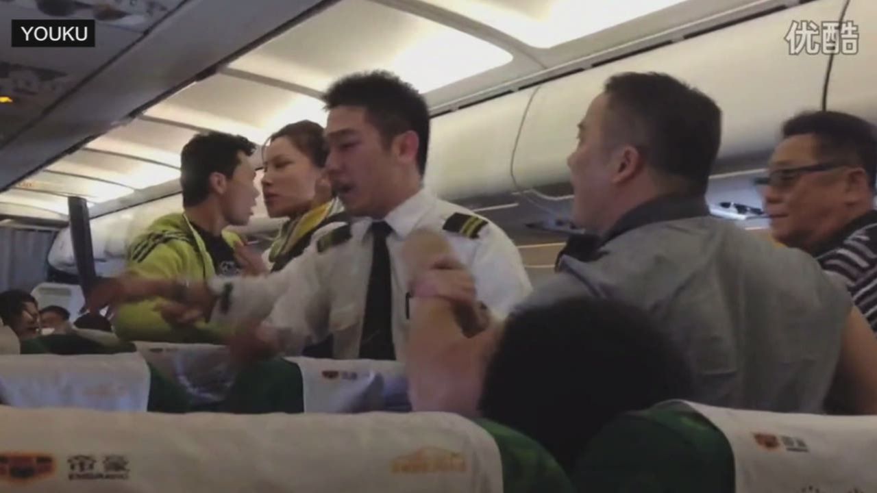 Images of midair disputes between airline passengers and cabin crew abound on Chinese social media. 
