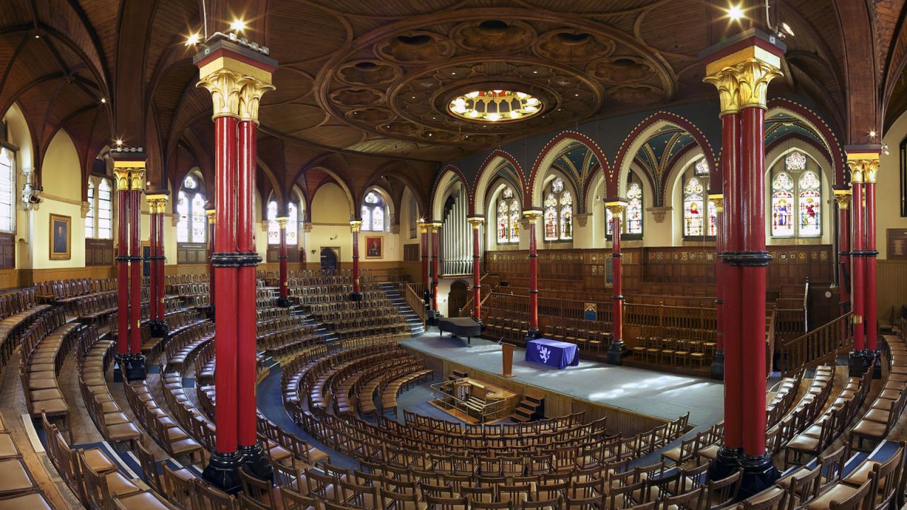 The room at Harrow School in which Churchill, returning as prime minister in 1941, made a famous speech: "Never give in. Never give in. Never, never, never."