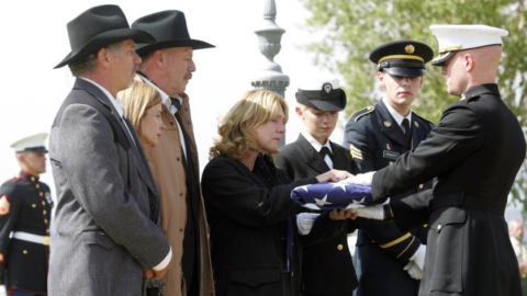 Based on a true story, "Taking Chance" starred Kevin Bacon as a lieutenant colonel escorting the body of a fallen Marine back to his hometown. The drama aired on HBO in 2009.