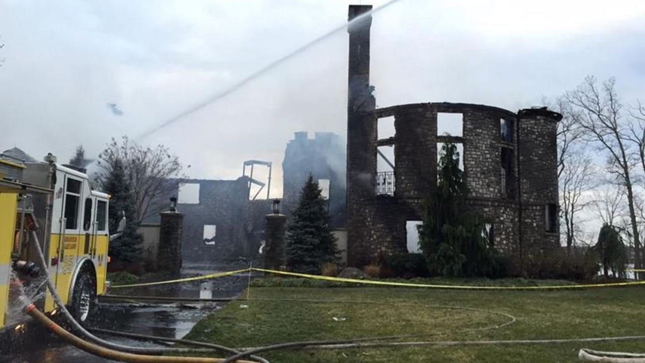 Fire crews had difficulty battling the blaze because the house is so secluded.