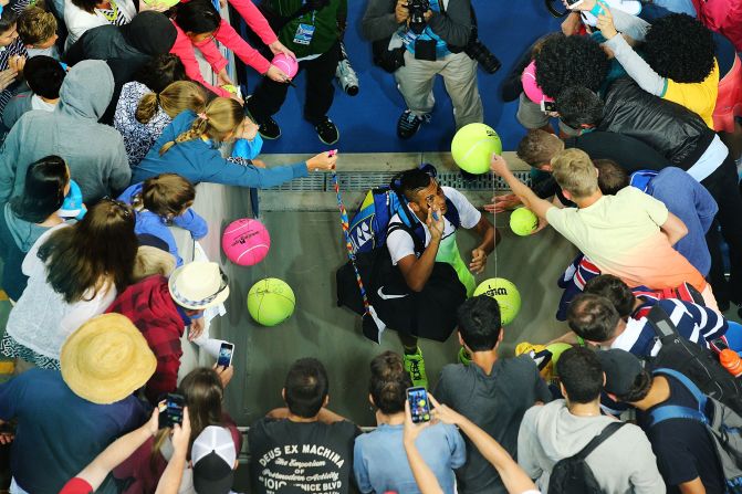 Nick Kyrgios is a man in demand at the Australian Open, the first tennis grand slam of the 2015 season.