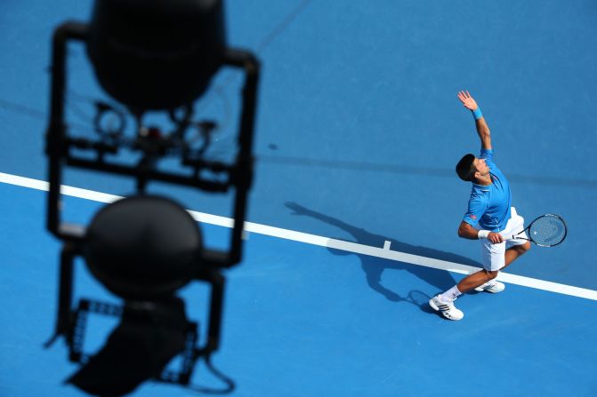 Djokovic wasn't broken in the match, although he faced a pair of break points early. 