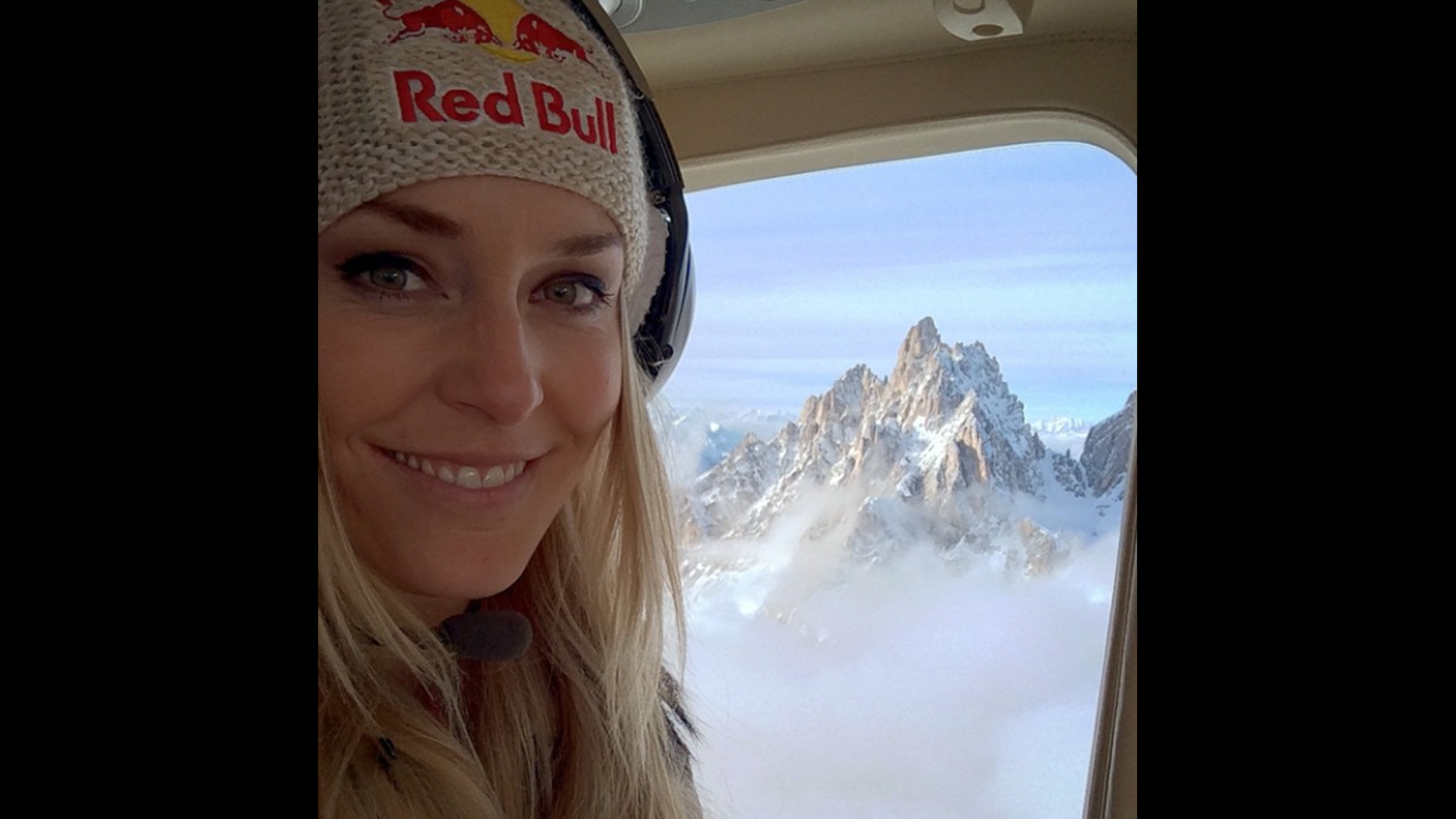 "Such an amazing day... The sky is the limit!" wrote skier Lindsey Vonn in this selfie <a href="http://instagram.com/p/yDmk2METr4/?modal=true" target="_blank" target="_blank">she posted to Instagram</a> on Monday, January 19. Vonn won her 63rd World Cup race that day in Cortina d'Ampezzo, Italy, becoming the most successful female skier in World Cup history.