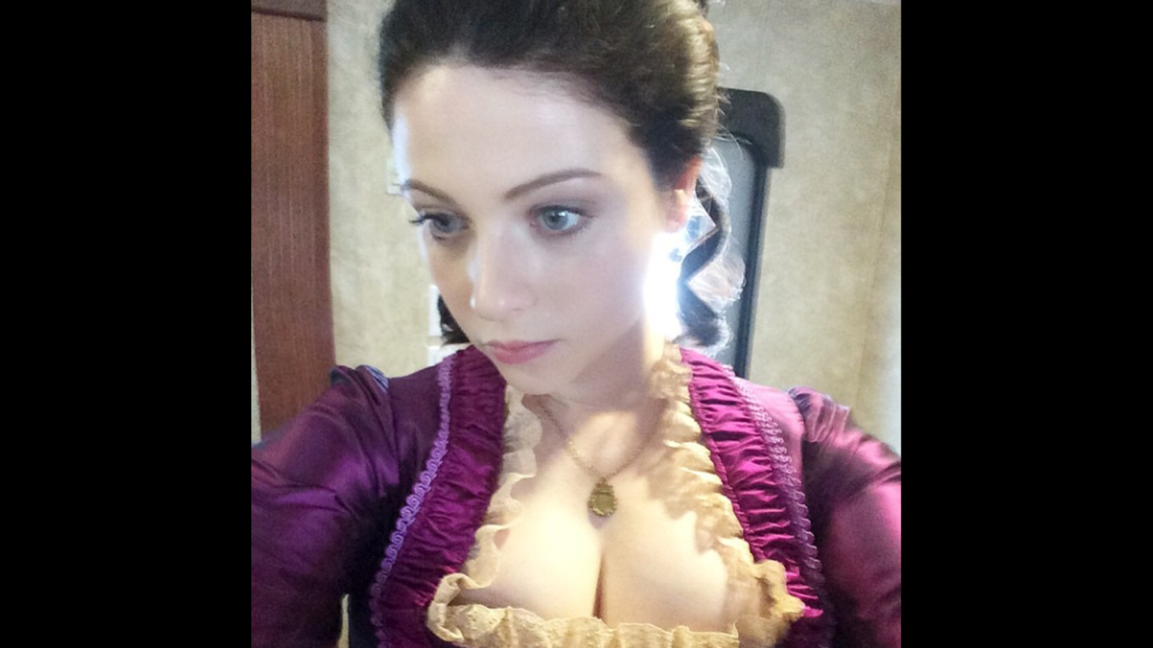 Actress Michelle Trachtenberg <a href="http://instagram.com/p/yEFh-dOfJn/?modal=true" target="_blank" target="_blank">takes a selfie</a> in costume for the television show "Sleepy Hollow" on Tuesday, January 20. Trachtenberg is playing Abigail Adams, former first lady of the United States.