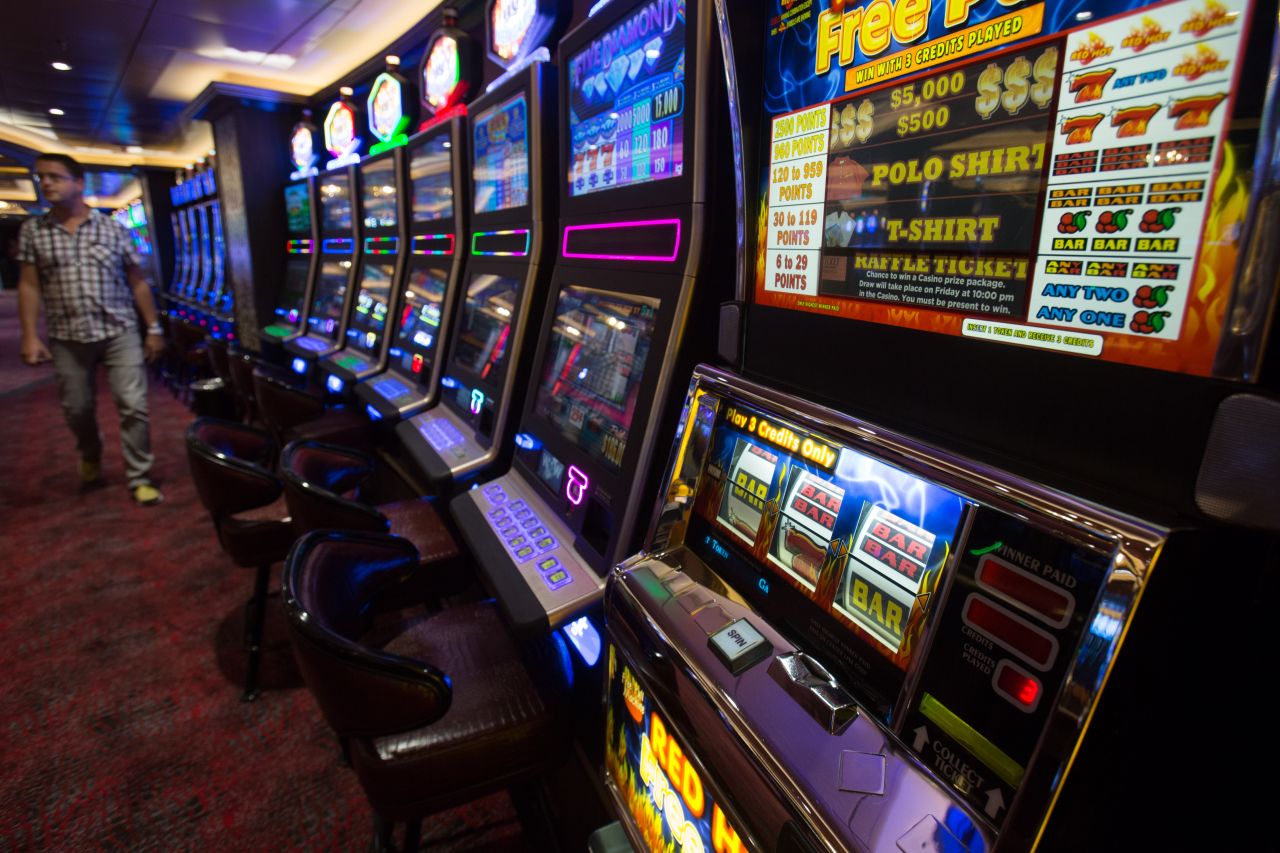 For those passengers looking to win back their money from the cost of the trip, there is no shortage of gaming machines.