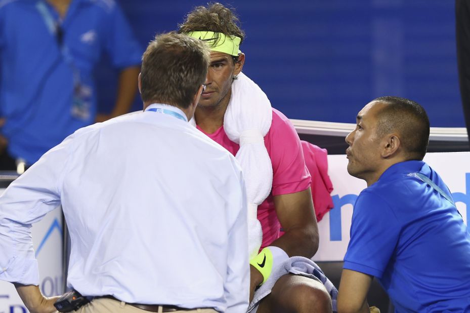 Talk about an eventful third day at the Australian Open. Rafael Nadal was visited by the doctor in his five-set win over qualifier Tim Smyczek. 