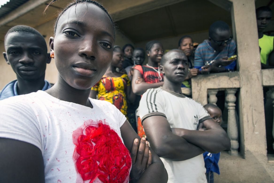 A resistant community receives Ebola sensitization talks on January 9.