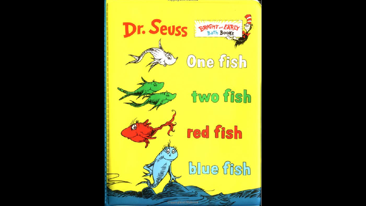 Dr. Seuss "One Fish, Two Fish, Red Fish, Blue Fish"