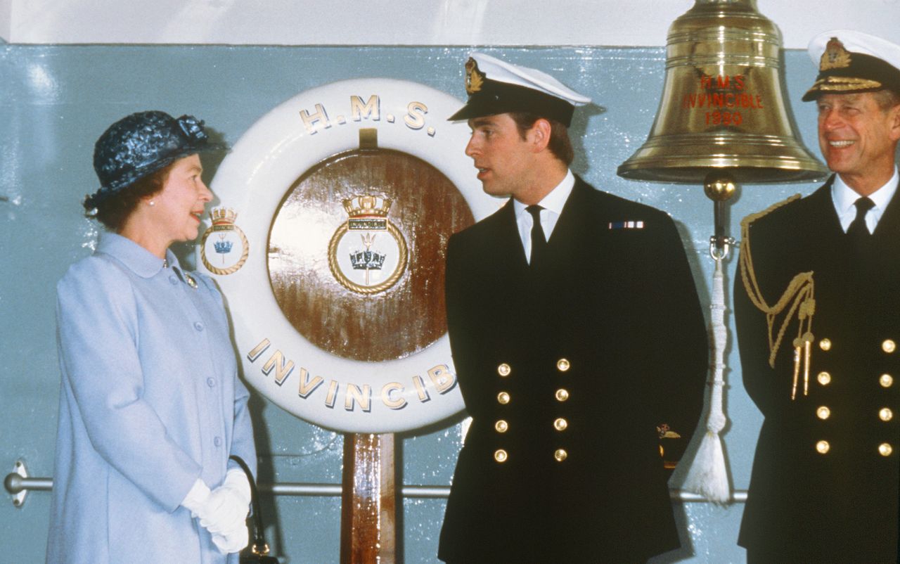 Prince Andrew with Queen Elizabeth on his return from the Falklands in 1982. "The old saying was that second sons either joined the church or joined the armed service, and I decided at the time that I always wanted to be a pilot," Prince Andrew told CNN in 2008.