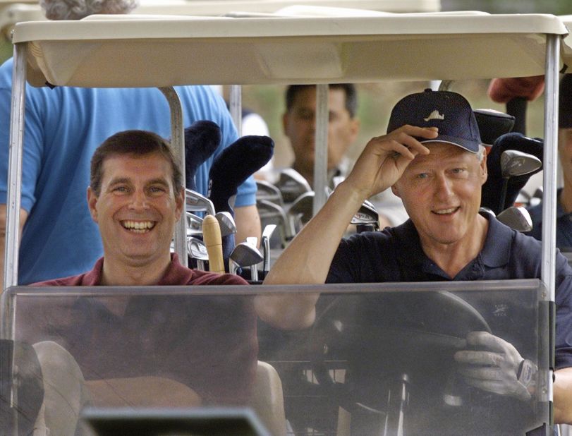 Prince Andrew, pictured with President Bill Clinton at Martha's Vineyard in 1999, is a keen golfer and reported to have a handicap that would allow him to play professionally.