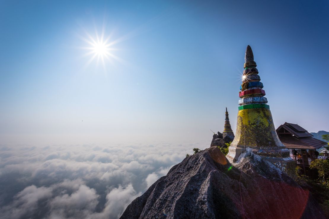 In northern Thailand, Lampang has amazing architecture. This chedi is part of the Chalermprakiat Temple on Pu Yak mountain.