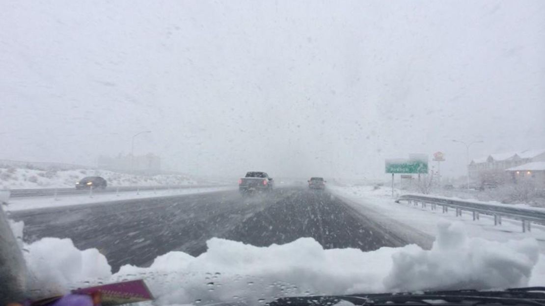 Parts of New Mexico saw near white-out conditions Thursday.