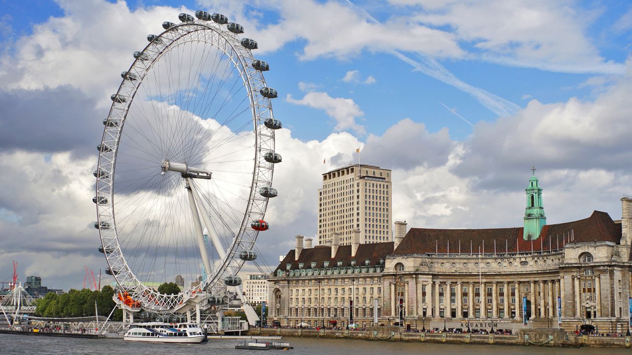 The London Eye's enclosed capsules are a gentle and scenic way to see the city.