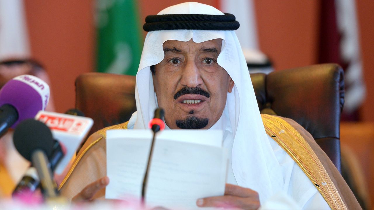 Saudi Crown Prince Salman bin Abdulaziz al-Saud speaks during the opening session of the Gulf Cooperation Council on May 14, 2014 in Jeddah, Saudi Arabia. Hagel arrived in the Saudi Arabia, the first leg of a regional tour focusing on Iran's nuclear programme and Syria's civil war.  AFP PHOTO/POOL/MANDEL NGAN        (Photo credit should read MANDEL NGAN/AFP/Getty Images)