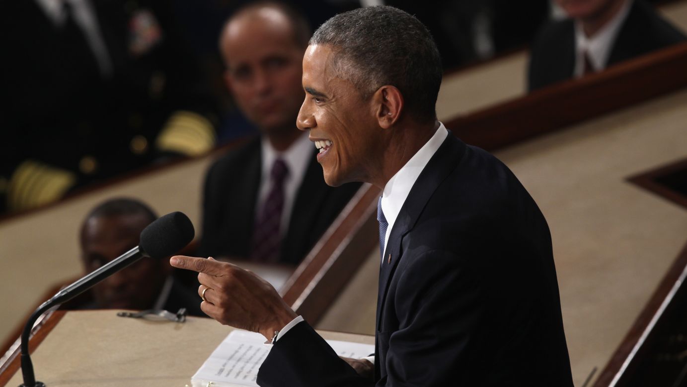 U.S. President Barack Obama delivers his <a href="http://www.cnn.com/2015/01/20/politics/gallery/obama-state-of-the-union/index.html" target="_blank">State of the Union address</a> Tuesday, January 20, in Washington. Obama focused on the economic gains that he hopes will become his presidential legacy, <a href="http://www.cnn.com/2015/01/20/politics/obama-loose-sotu/index.html" target="_blank">and he decided to have a little fun, too.</a> "I have no more campaigns to run," Obama said, drawing loud applause from Republicans in the House chamber. But Obama had a quick comeback: "I know, 'cause I won both of 'em."