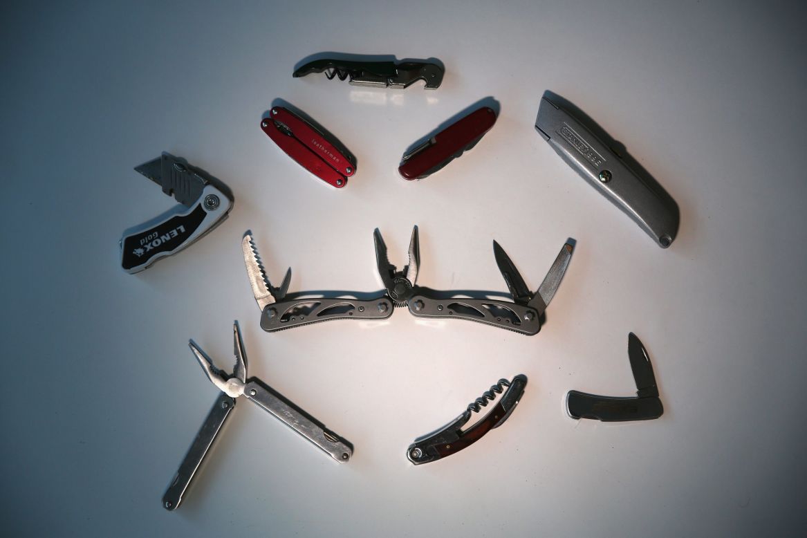 ... and a collection of pocket knives. 
