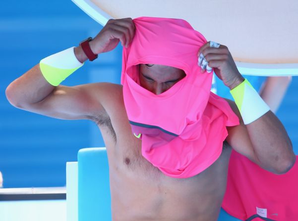 Nadal declined to take off the sweatshirt he was wearing, but frequently shows off his torso on court when changing shirts during matches.