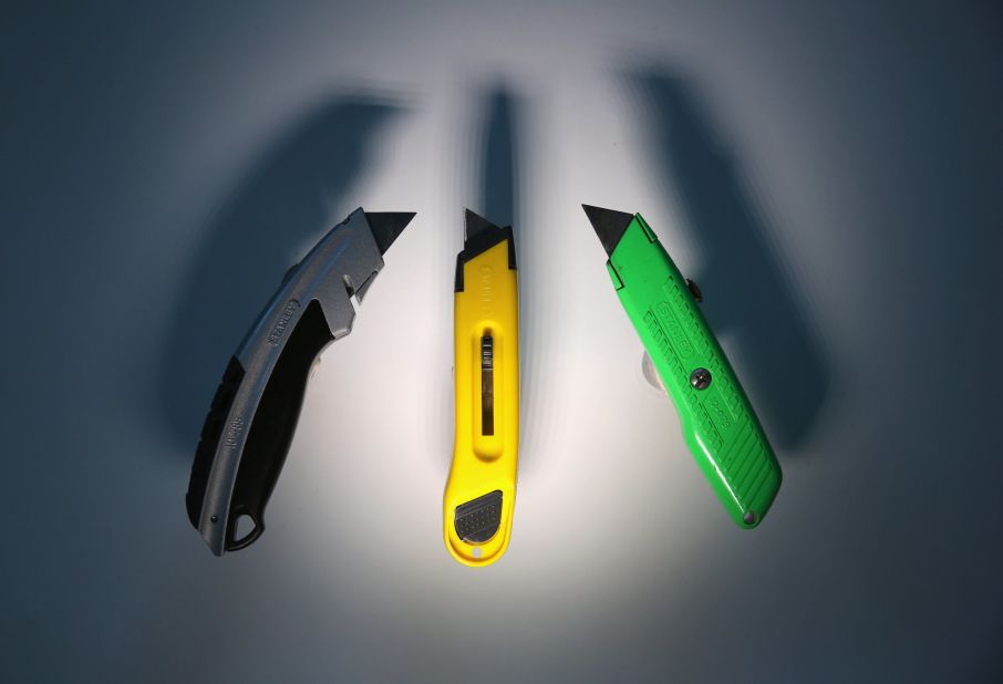 And a colorful array of box cutters.  
