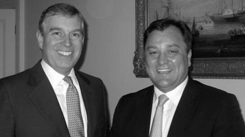 Prince Andrew and Robert Jobson.