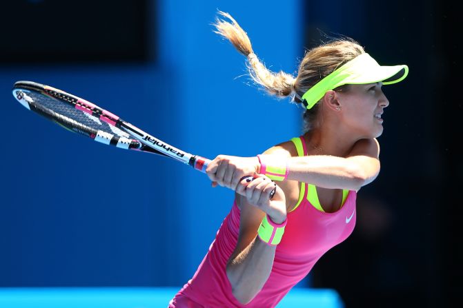 Eugenie Bouchard played talented Frenchwoman Caroline Garcia, but advanced in straight sets. 