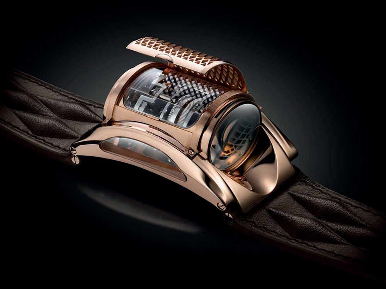 <a href="http://www.parmigiani.ch/" target="_blank" target="_blank">Parmigiani</a> unveiled three watches meant to commemorate 10 years of collaborations with Bugatti. The Bugatti Type 370 Révélation even has a grille inspired by the Bugatti Veyron. 