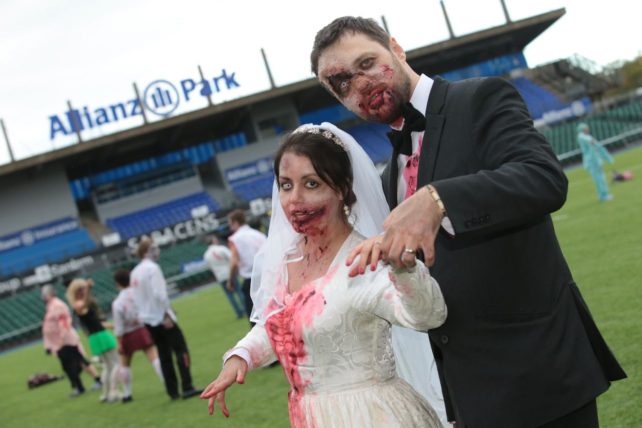 Would knowing this pair is chasing you down improve your race time? That's the premise of Zombie Evacuation races, which take place throughout the UK.