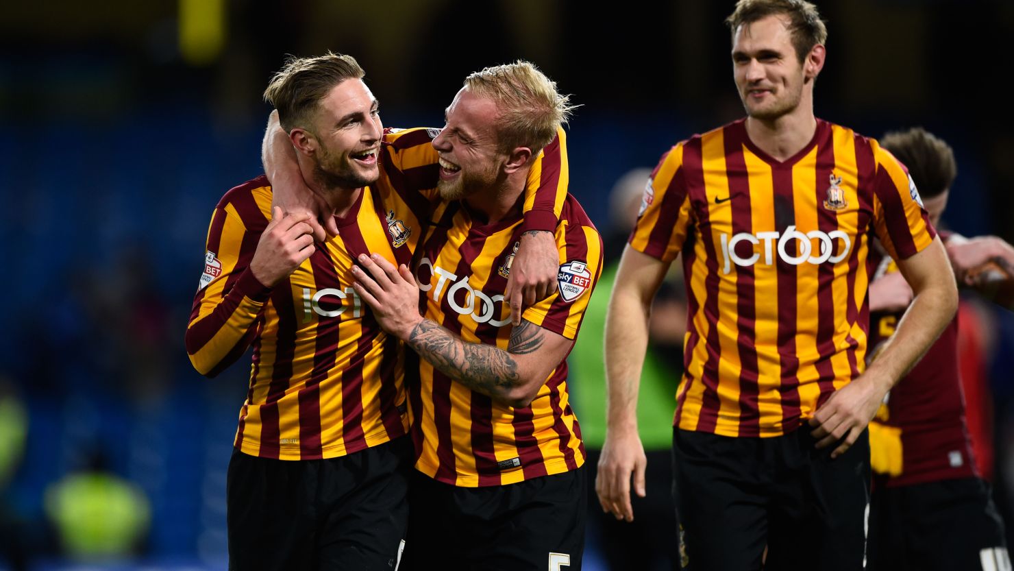 Bradford City knocked Chelsea out of the Fa Cup after winning 4-2. 