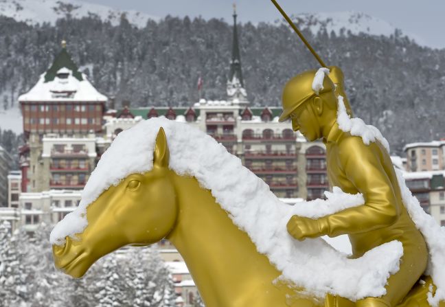 St Moritz has a long history of horse sport on snow, including the "White Turf" series of races held each February.
