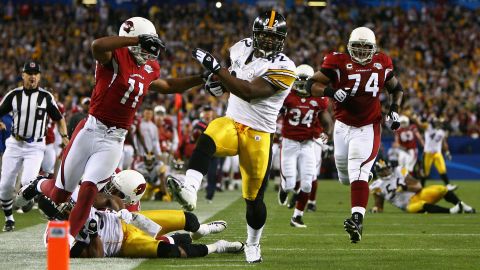 <strong>Longest interception return in a Super Bowl:</strong> Pittsburgh's James Harrison picked off Arizona's Kurt Warner on the last play of the first half and rumbled 100 yards for a touchdown in 2009.