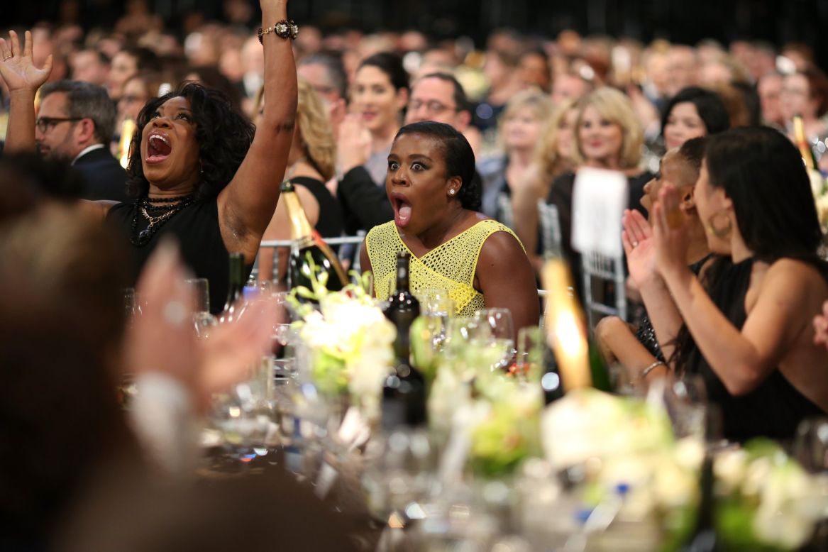 Uzo Aduba, center, won an award for her role in the comedic series "Orange Is the New Black."