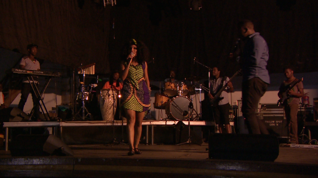 Neyma during the rehearsal for an all-Marrabenta concert in Maputo, which celebrated her 15th anniversary as an artist.