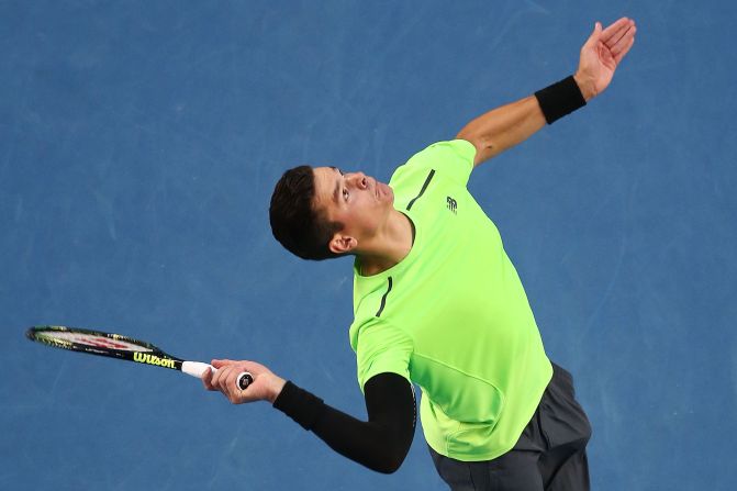 Big-serving Canadian Milos Raonic ended the run of Feliciano Lopez. Raonic prevailed in five sets. 